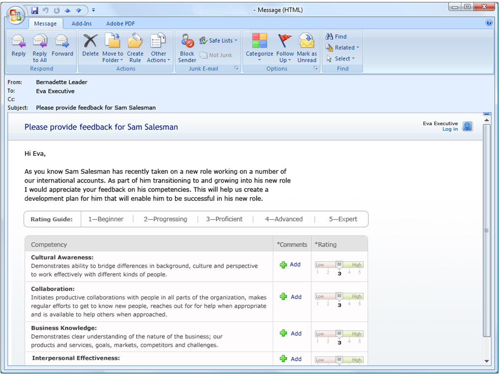 Self Assessment Email